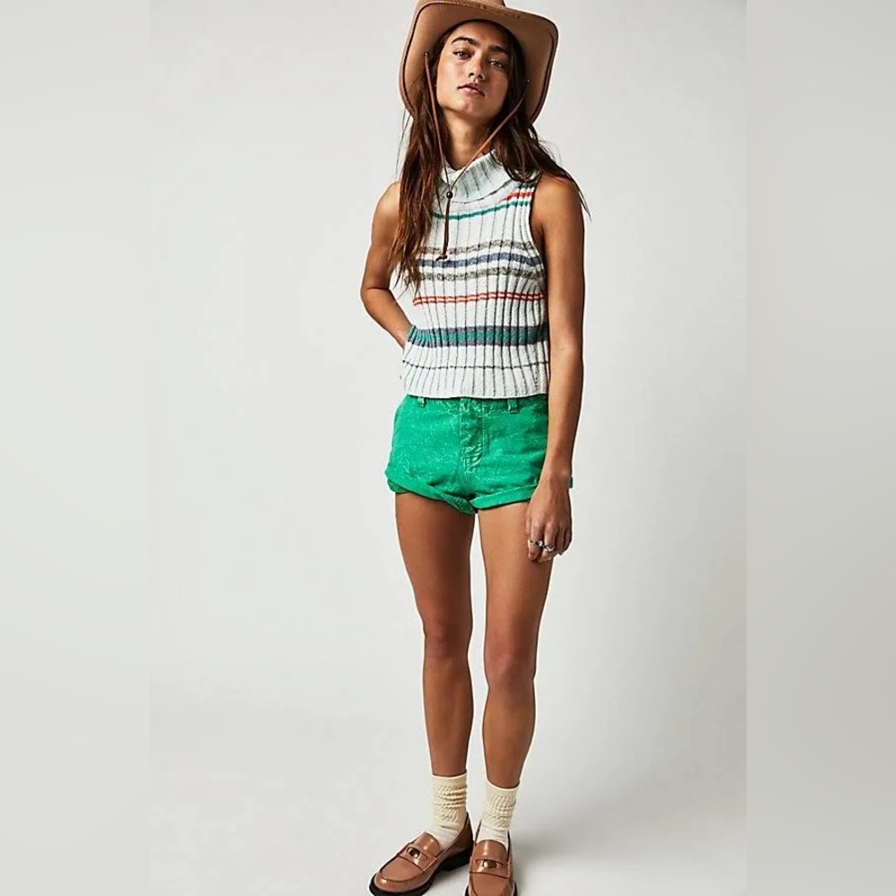 NWOT Free People Point Dume Slouchy Chino Shorts